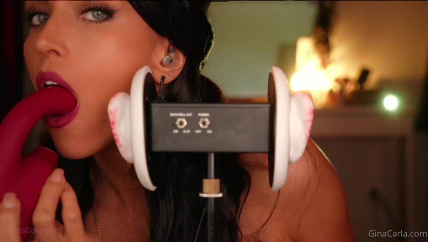 Gina Carla - 3Dio Licking- Up-Close & Sucking My Toy