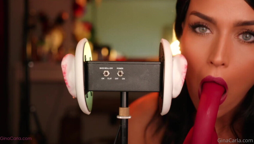 Gina Carla - 3Dio Licking- Up-Close & Sucking My Toy