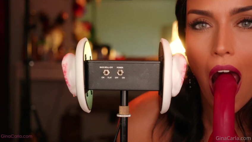 Gina Carla - 3Dio Licking- Up-Close & Sucking My Toy