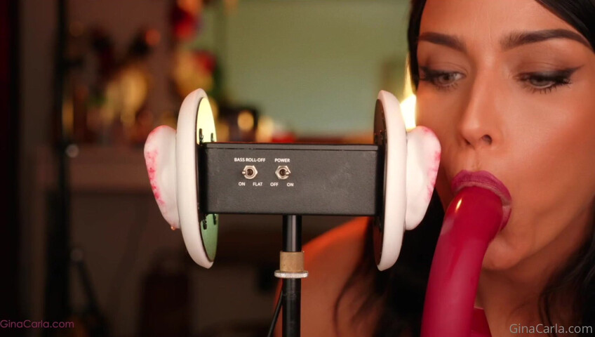 Gina Carla - 3Dio Licking- Up-Close & Sucking My Toy