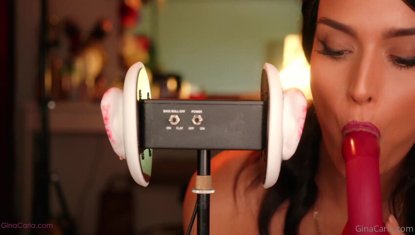 Gina Carla - 3Dio Licking- Up-Close & Sucking My Toy