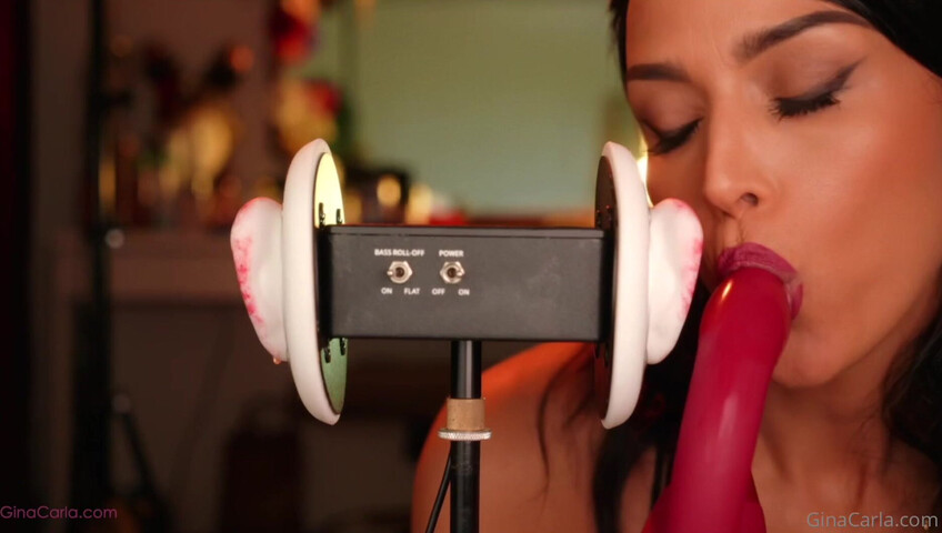 Gina Carla - 3Dio Licking- Up-Close & Sucking My Toy