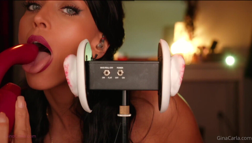 Gina Carla - 3Dio Licking- Up-Close & Sucking My Toy