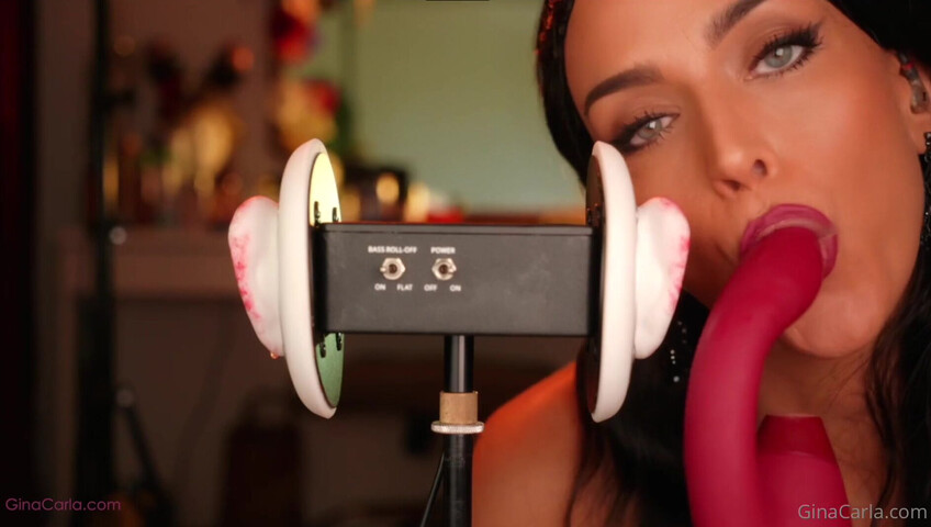 Gina Carla - 3Dio Licking- Up-Close & Sucking My Toy