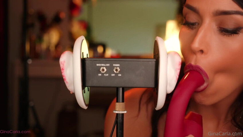 Gina Carla - 3Dio Licking- Up-Close & Sucking My Toy