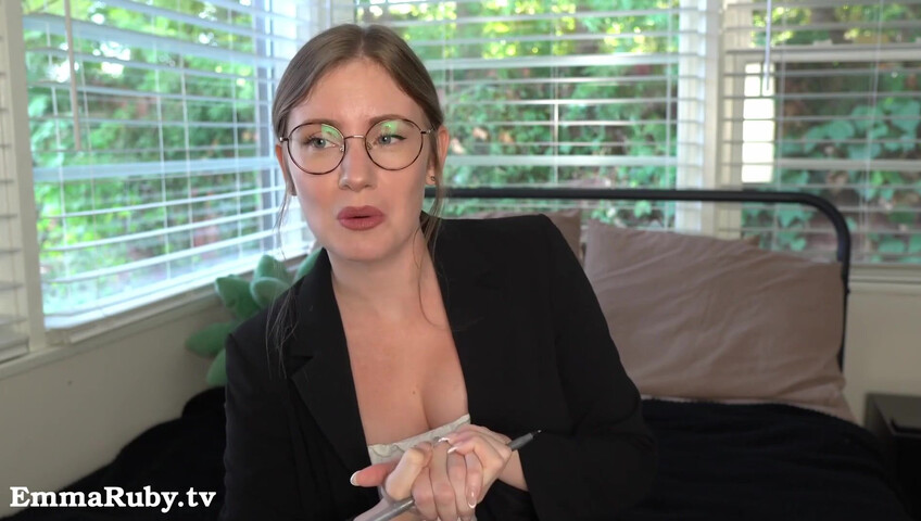 Emma Ruby - 12 November 2025 - Your Sexy Boss Makes You Cum During Virtual Meeting