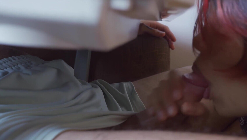 Gomez & Morticia - Under The Table Blowjob