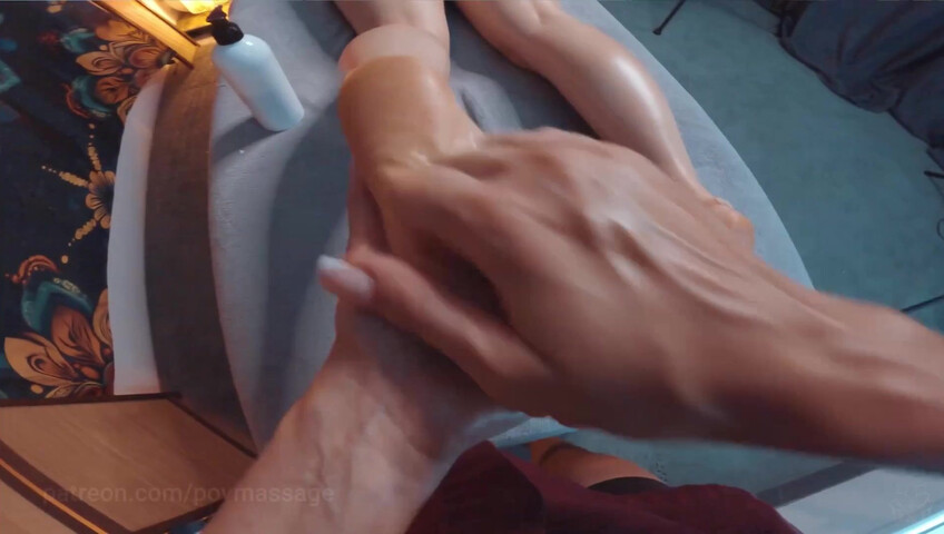 ASMR Massage - Full Back Massage by Olga POV to Casandra D