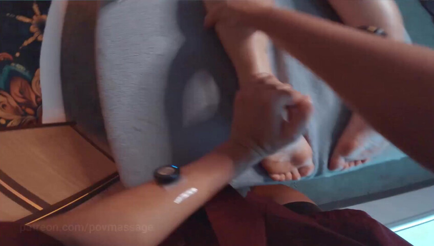 ASMR Massage - Full Back Massage by Olga POV to Casandra D