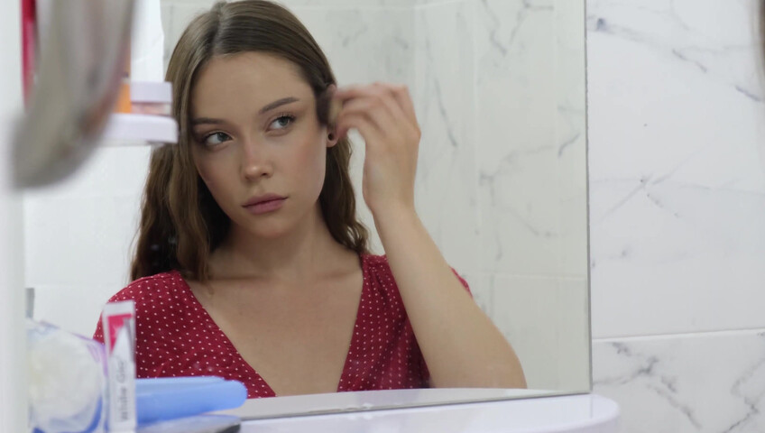 KateKuray Craves A Cock After Her Bath - Blowjob - Shower - Blue Eyes - Bathing - Bathtub - Natural Tits - Fondling - Cock Licking - On Her Knees - Balls Licking