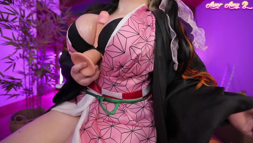 ASMR Amy B - Nezuko Want Your Cock Between Her HUGE Boobs