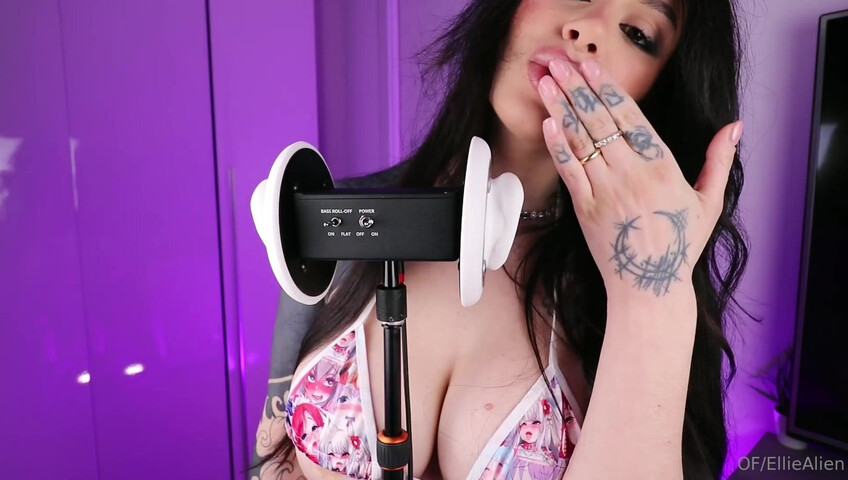 Ellie Alien ASMR - 5 Sep 2025 - SEXY BIKINI | SENSUAL STICKY KISS & SPIT PAINTING