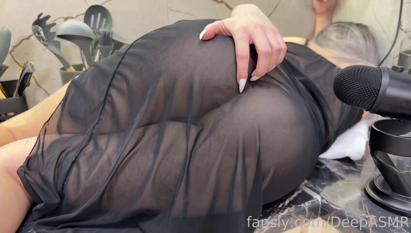 Deep ASMR - Full ASMR- Transparent Dress, Scratching & Kisses (No Panties)