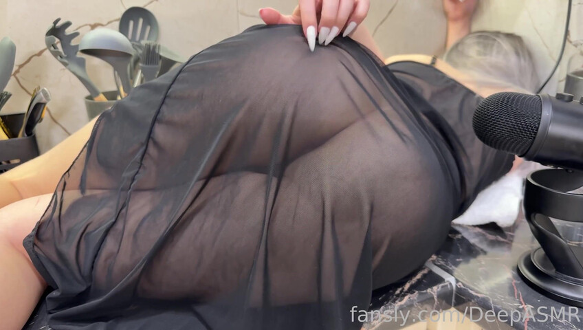 Deep ASMR - Full ASMR- Transparent Dress, Scratching & Kisses (No Panties)