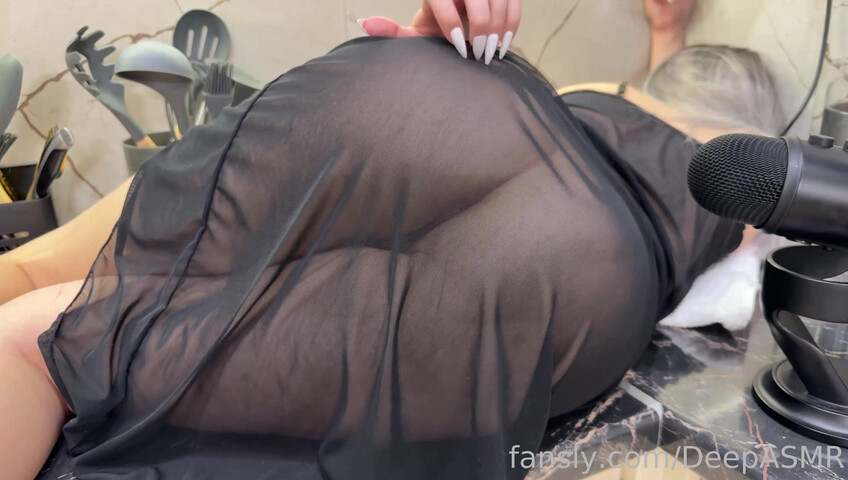 Deep ASMR - Full ASMR- Transparent Dress, Scratching & Kisses (No Panties)