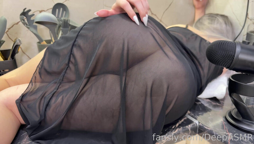 Deep ASMR - Full ASMR- Transparent Dress, Scratching & Kisses (No Panties)