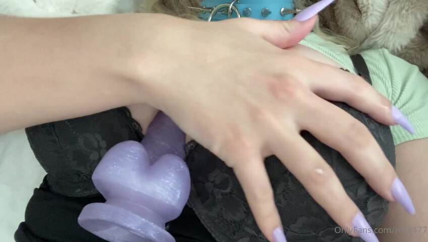 Rose ASMR - Purple Dildo Tittyfuck