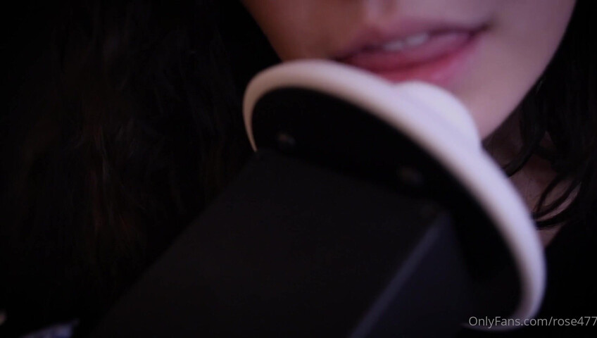 Rose ASMR - Licking & Sucking Dildo ASMR