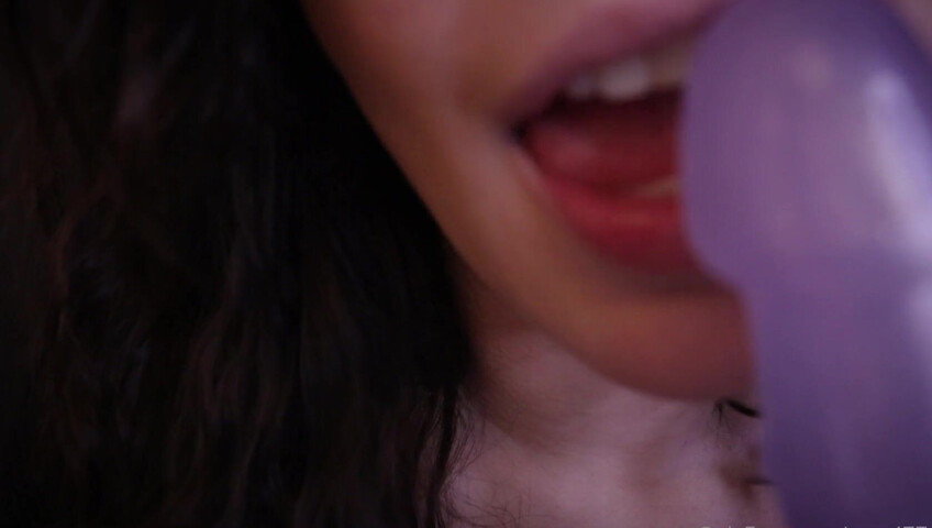 Rose ASMR - Licking & Sucking Dildo ASMR