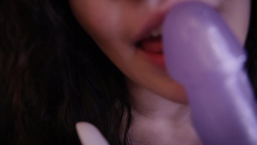 Rose ASMR - Licking & Sucking Dildo ASMR