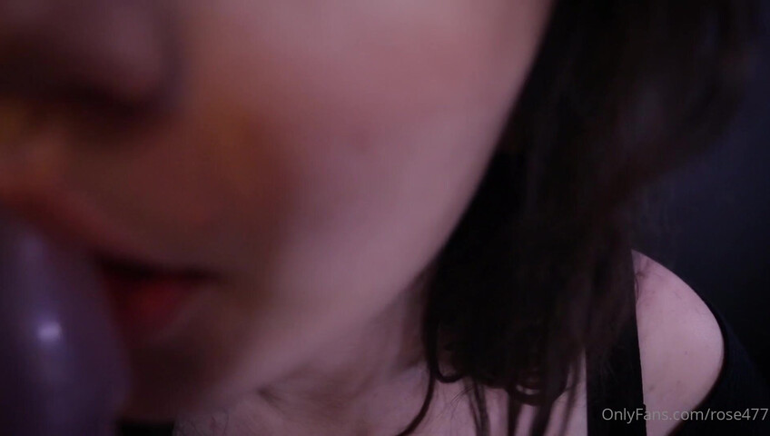 Rose ASMR - Licking & Sucking Dildo ASMR