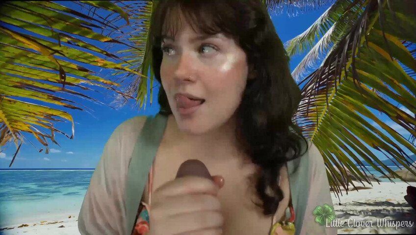 Little Clover Whispers - Blowjob at the beach