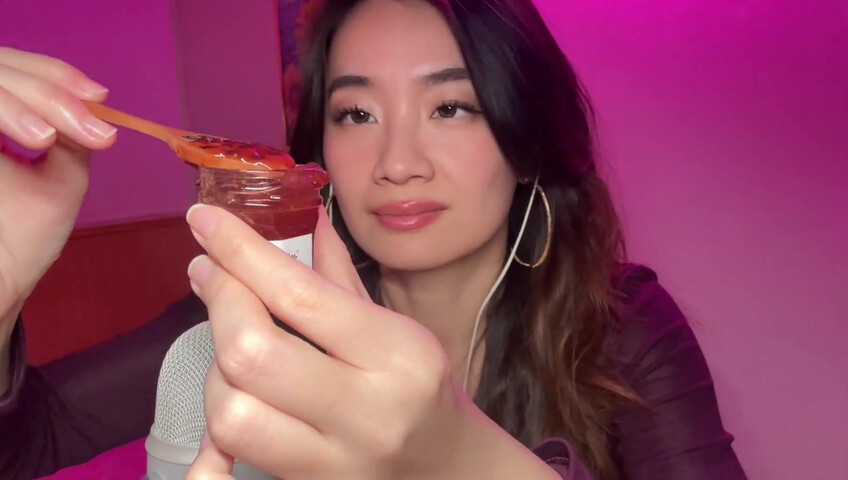 Lin ASMR - Jam Eating Mouth Sounds​