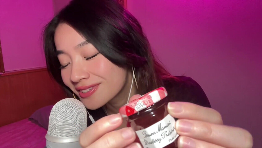 Lin ASMR - Jam Eating Mouth Sounds​