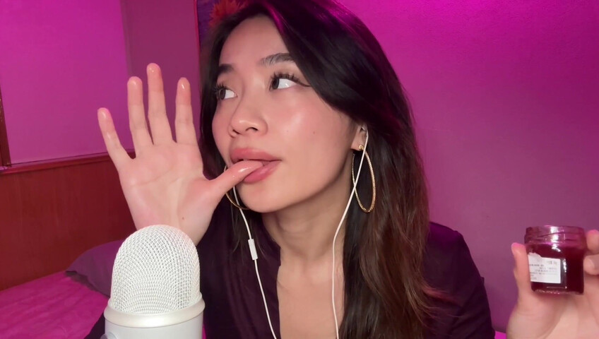 Lin ASMR - Jam Eating Mouth Sounds​