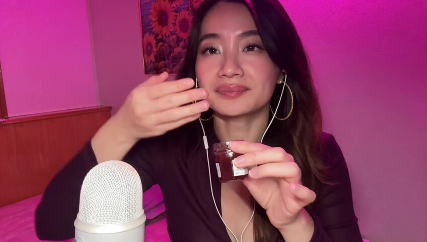 Lin ASMR - Jam Eating Mouth Sounds​