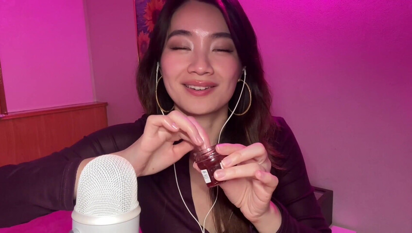 Lin ASMR - Jam Eating Mouth Sounds​