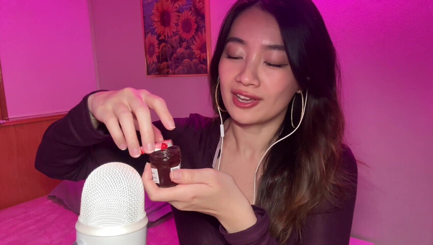 Lin ASMR - Jam Eating Mouth Sounds​
