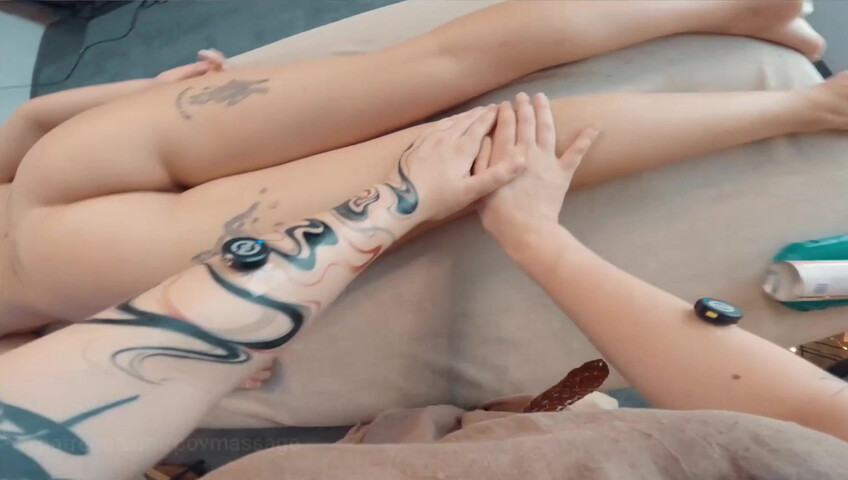 ASMR Massage - 27 Aug 2025 - Back Massage with Foam by Yolana POV to Sandy