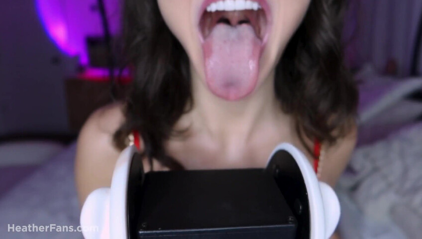 HeatheredEffect - ASMR | Lens Licking With Red Dress on Bed