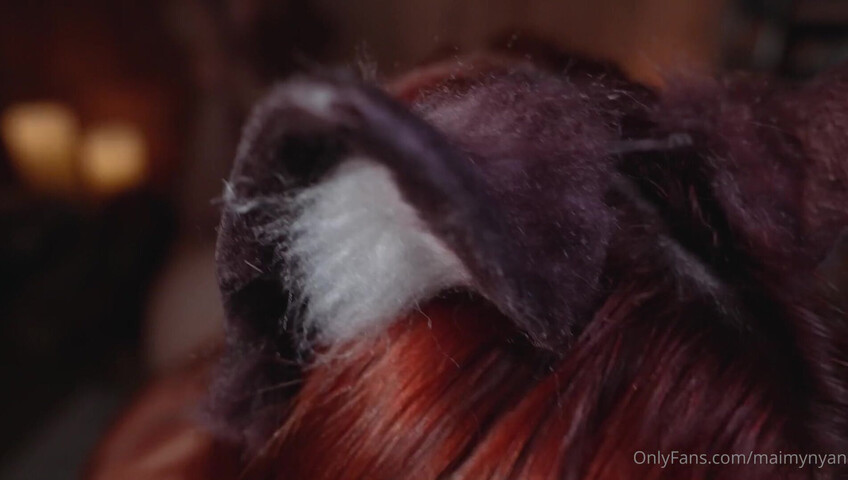 MaimyNyan ASMR – Wolf Cosplay Strip  Straight to Brain-Melting 3Dio Ear Licking