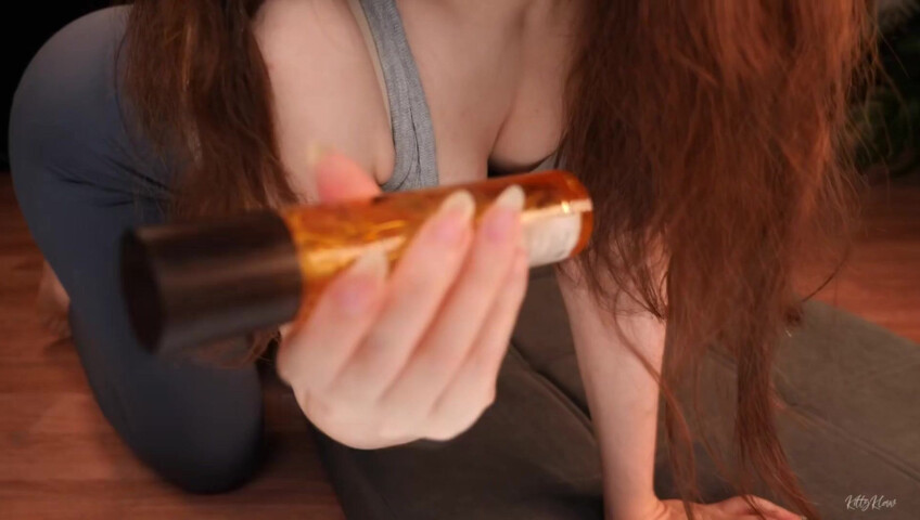 KittyKlaw ASMR - Wet Mouth Sounds & Toned Legs in Yoga Pants