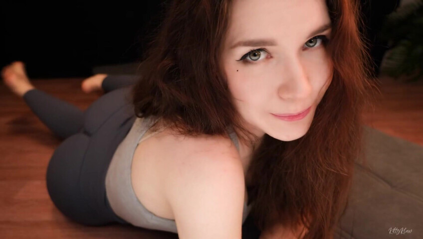 KittyKlaw ASMR - Wet Mouth Sounds & Toned Legs in Yoga Pants