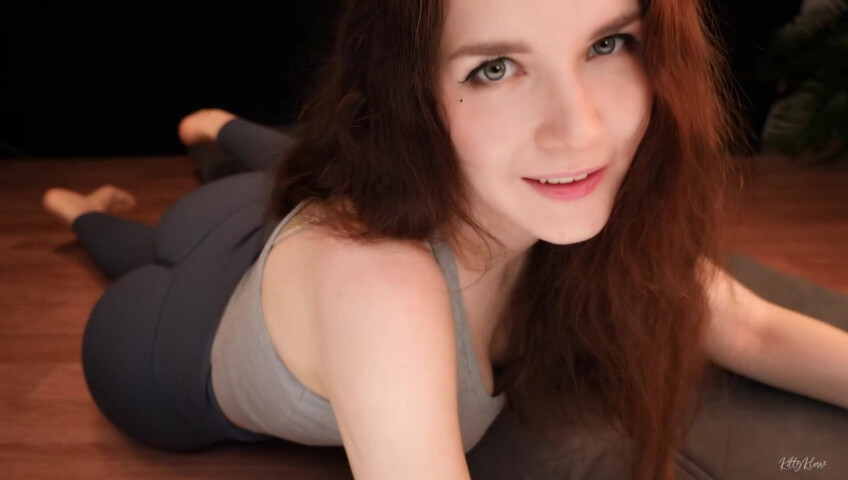 KittyKlaw ASMR - Wet Mouth Sounds & Toned Legs in Yoga Pants