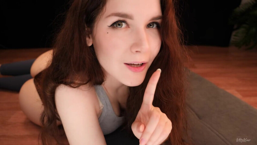 KittyKlaw ASMR - Wet Mouth Sounds & Toned Legs in Yoga Pants