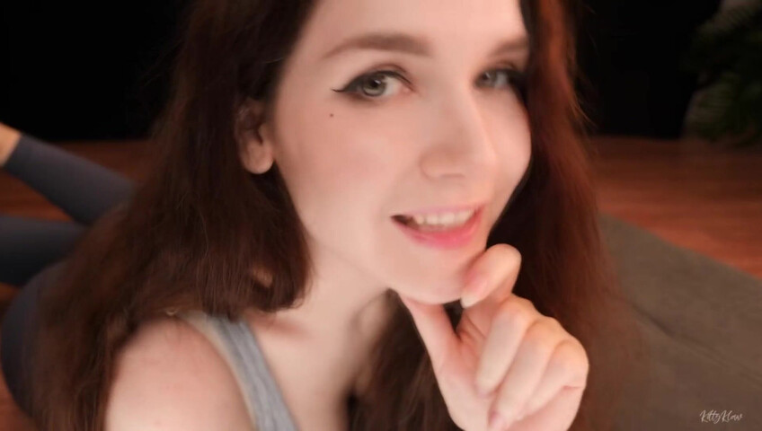 KittyKlaw ASMR - Wet Mouth Sounds & Toned Legs in Yoga Pants