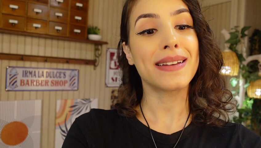 Irma La Dulce - Thunderstorm Blackout- MILF Barber LOVESTORY