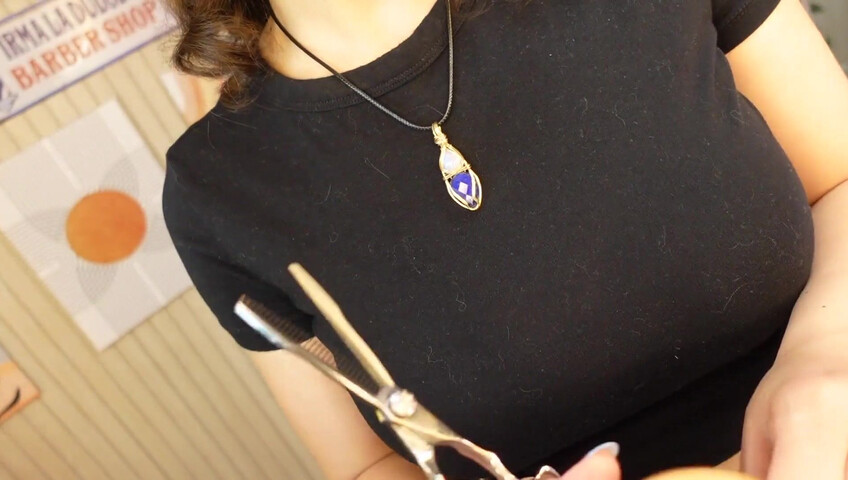 Irma La Dulce - Thunderstorm Blackout- MILF Barber LOVESTORY