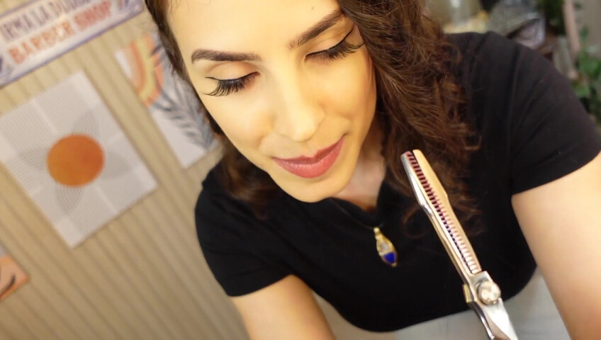 Irma La Dulce - Thunderstorm Blackout- MILF Barber LOVESTORY