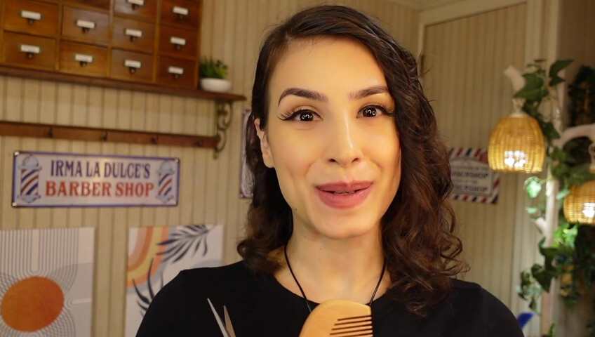 Irma La Dulce - Thunderstorm Blackout- MILF Barber LOVESTORY