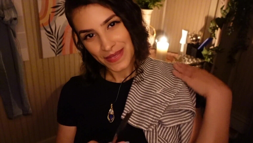 Irma La Dulce - Thunderstorm Blackout- MILF Barber LOVESTORY