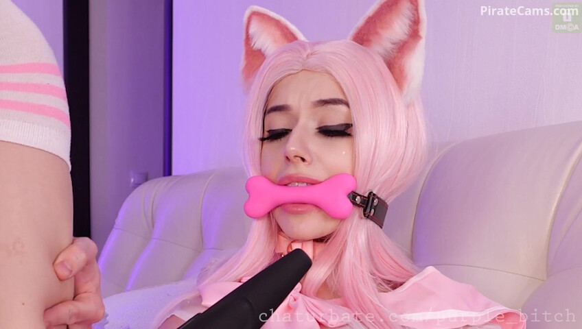 Purple Bitch - Daddy Girl Gets Dick in Both Holes