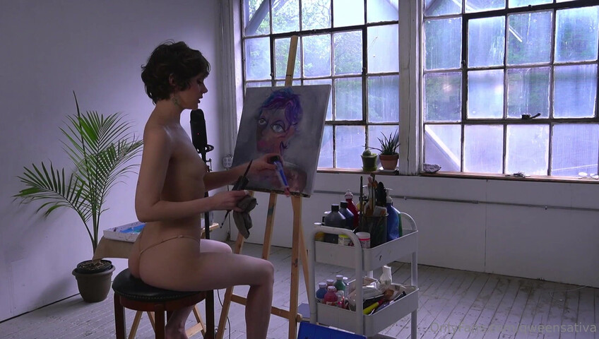 Quiet Creative ASMR - Painting A Woman While Nude
