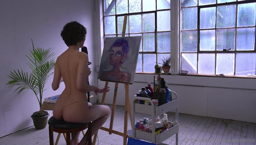 Quiet Creative ASMR - Painting A Woman While Nude