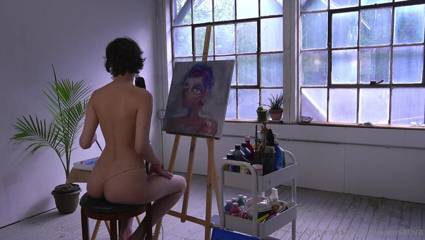 Quiet Creative ASMR - Painting A Woman While Nude