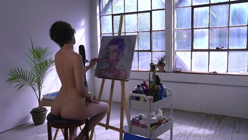 Quiet Creative ASMR - Painting A Woman While Nude